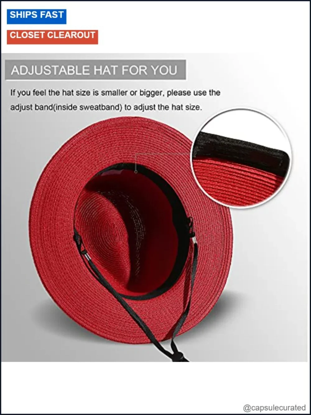 Women Wide Brim Straw Panama Roll up Hat Fedora Beach Sun Hat UPF50+